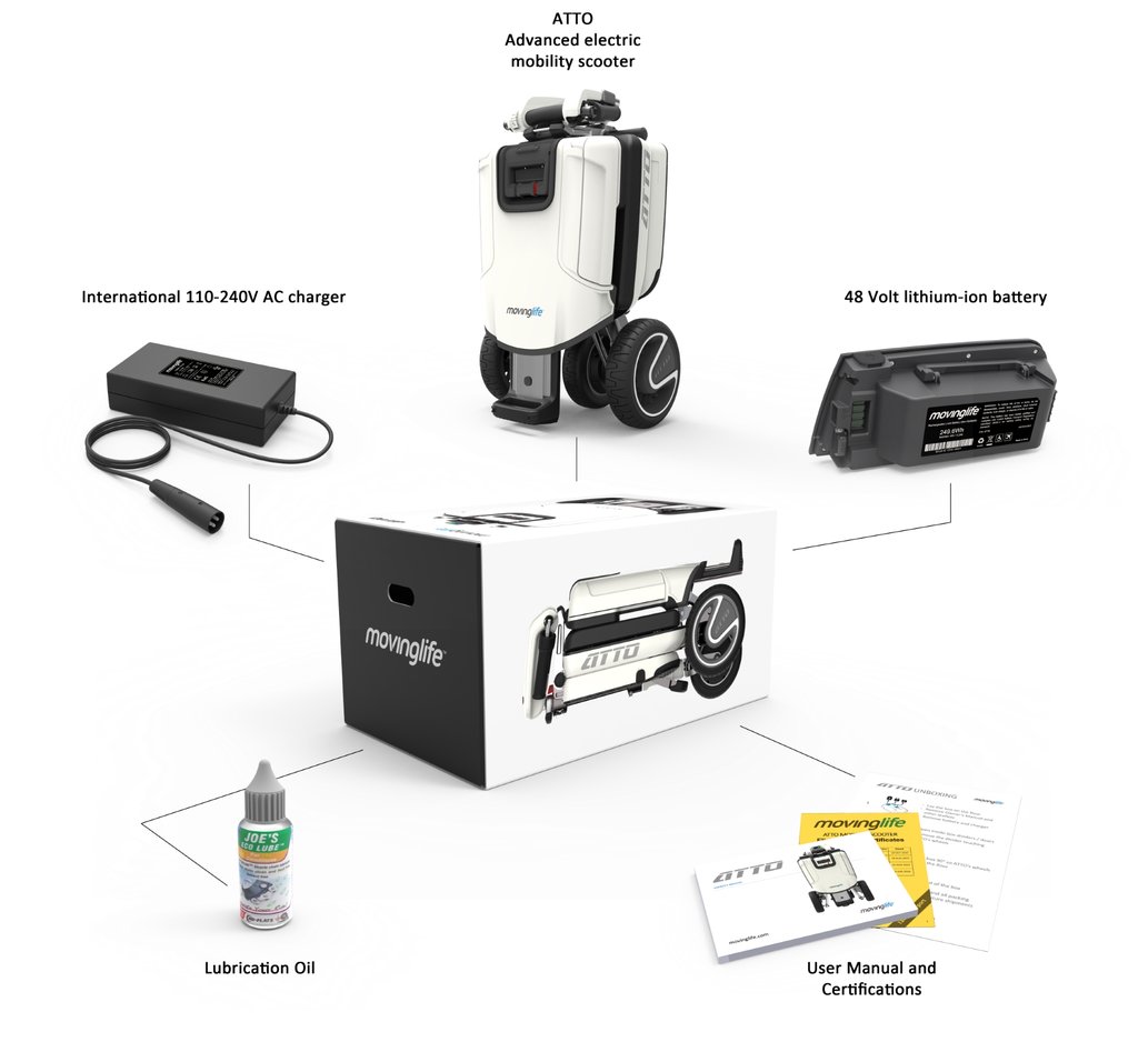ATTO Folding Mobility Scooter | What's in the Box | Free Shipping | Top Mobility